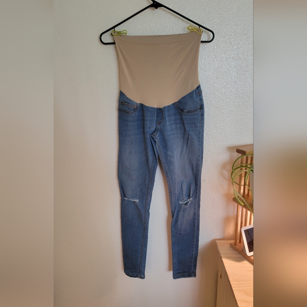Indigo Blue Maternity Jeans, Size Small